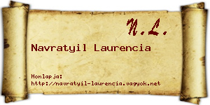 Navratyil Laurencia névjegykártya
